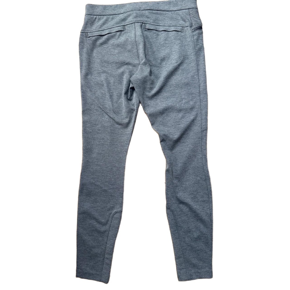 Athleta Ponte Moto 2.0 Pants Womens 8 Gray Skinny Stretch Travel Zip Pockets NWT